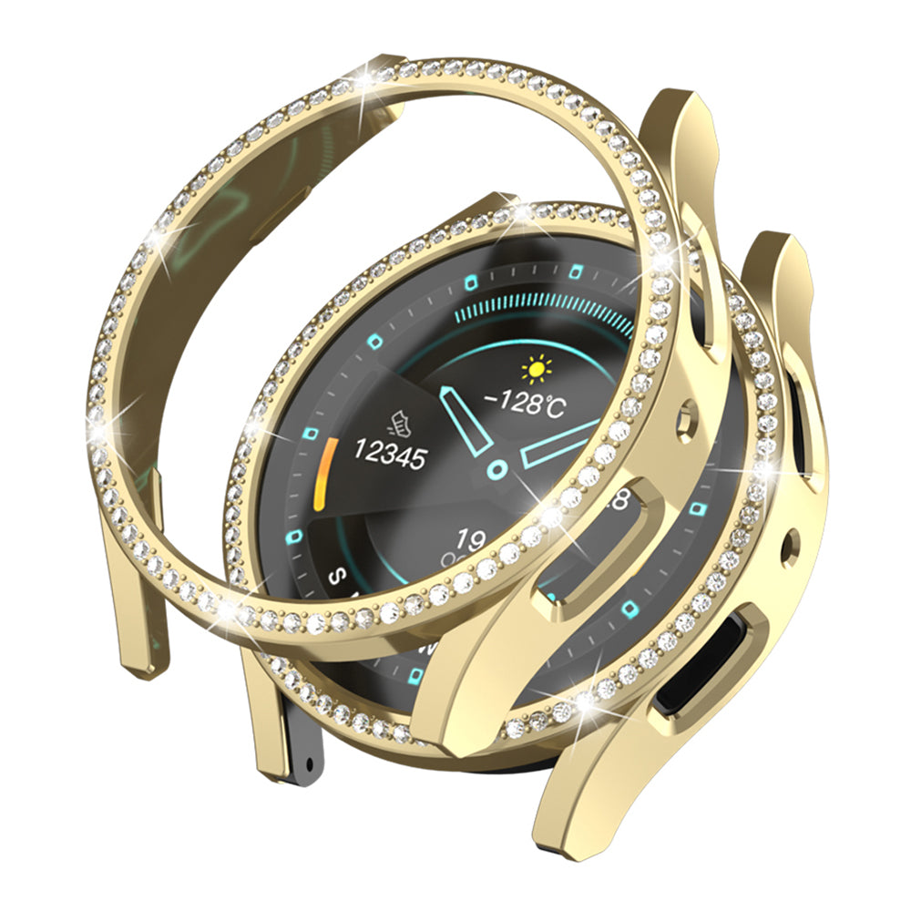 Til Samsung Galaxy Watch6 44mm Hard PC Case Cover Rhinestone Decorated Watch Hollow Housing Case Til Samsung Galaxy Watch6 44mm Hard PC Case Cover Rhinestone Decorated Watch Hollow Housing Case